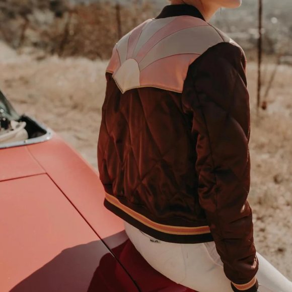 Classic Rock Couture Brown Sugar Rising Sun Bomber Jacket, Size Small - Picture 3 of 11